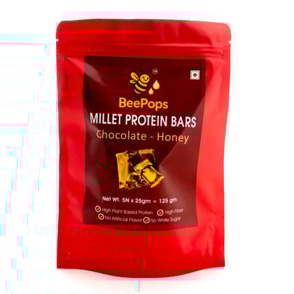 BeePops Protein  Bars-Chocolate & Honey  (5NX25G)
