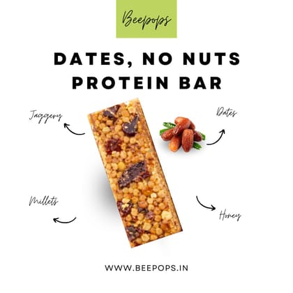 BeePops Protein  Bars-Dates & No Nuts  (5NX25G)
