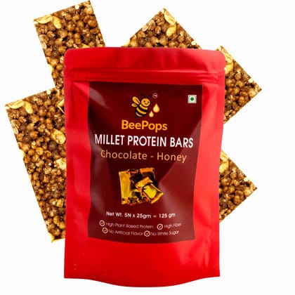 BeePops Protein  Bars-Chocolate & Honey  (5NX25G)