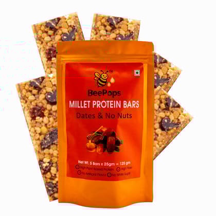 BeePops Protein  Bars-Dates & No Nuts  (5NX25G)