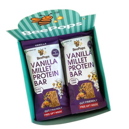 BeePops Millet Protein Bars- Vanilla (6NX30) BeePops Millet Protein Bars- Vanilla (6NX30)