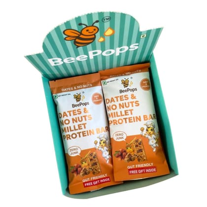 BeePops Protein Bars-Dates & No Nuts (6NX30G) BeePops Protein Bars-Dates & No Nuts (6NX30G)